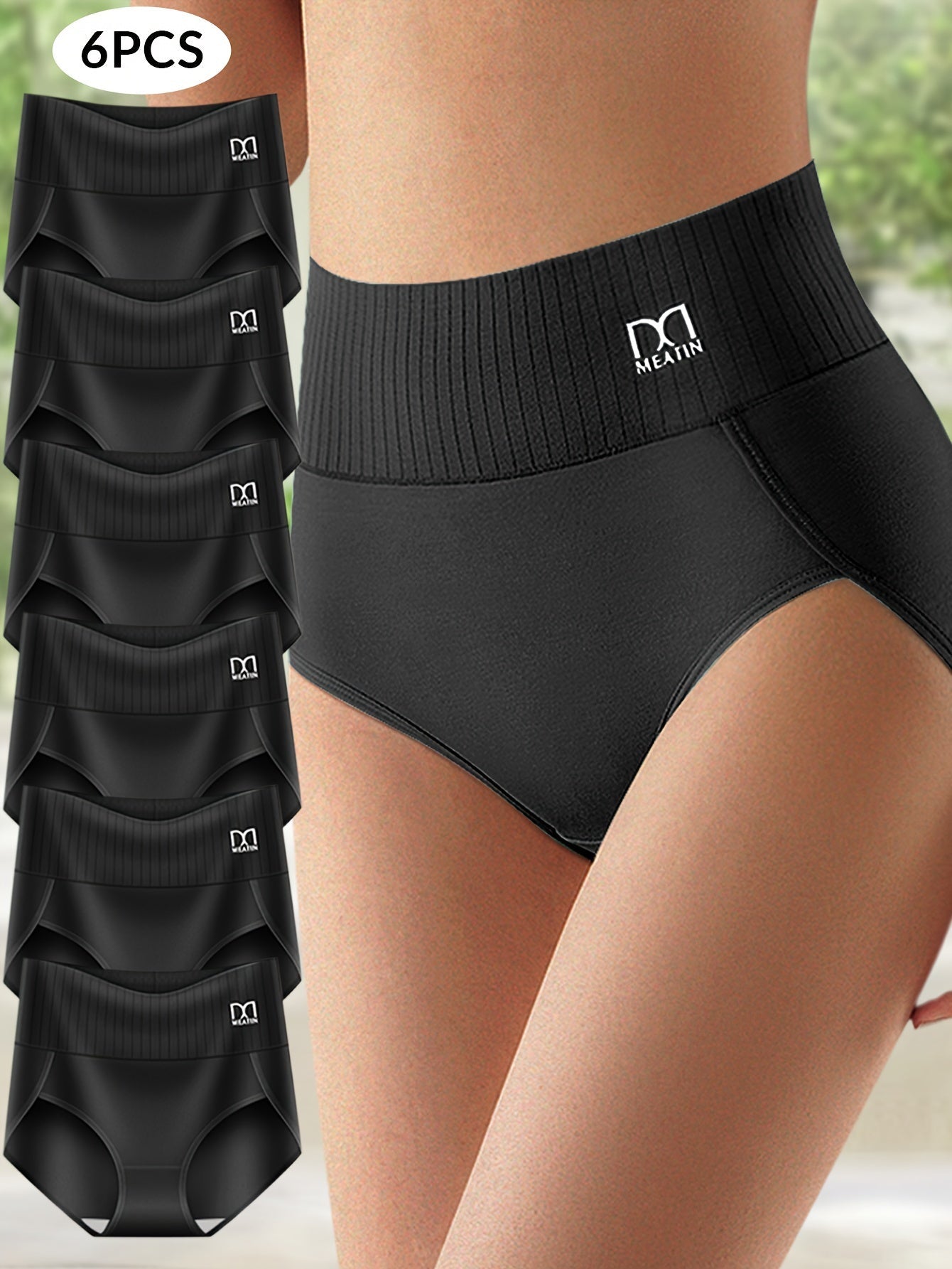KomfyFit™ | 6-pack Andas & Bekväma Höga Midjetrosor med Magstöd