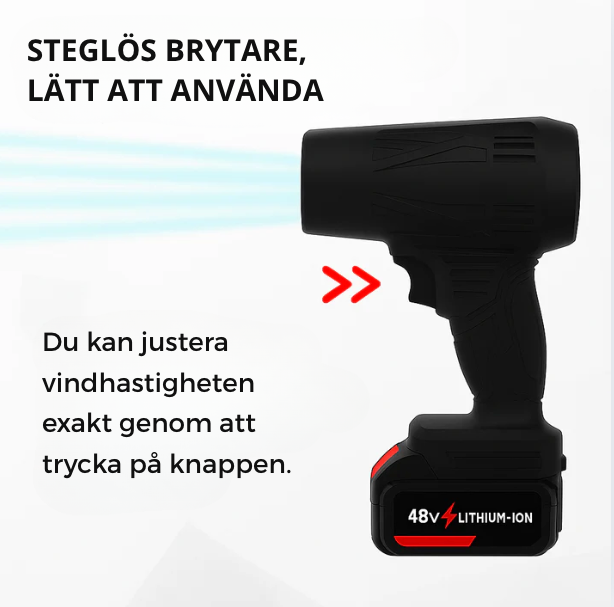 TurboAir™ | Sladdlös blåsare för snabb rengöring av löv, smuts, damm och vardagligt skräp