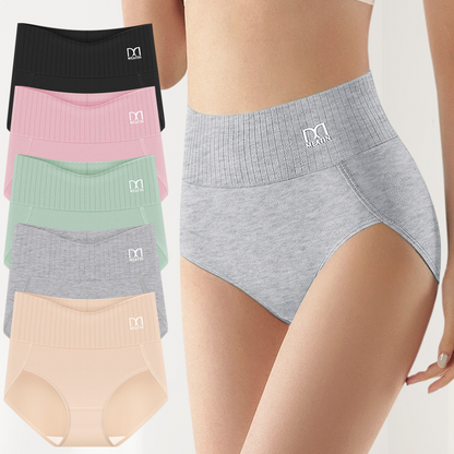 KomfyFit™ | 6-pack Andas & Bekväma Höga Midjetrosor med Magstöd