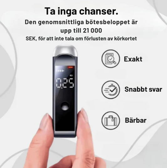 Blås säkert ™ | Alkoholmätare | Kontrollera din alkoholhalt i blodet innan du kör